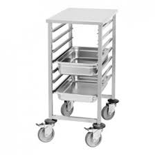 Regalwagen 7 x GN2/1 fahrbar + 2 Bremsen